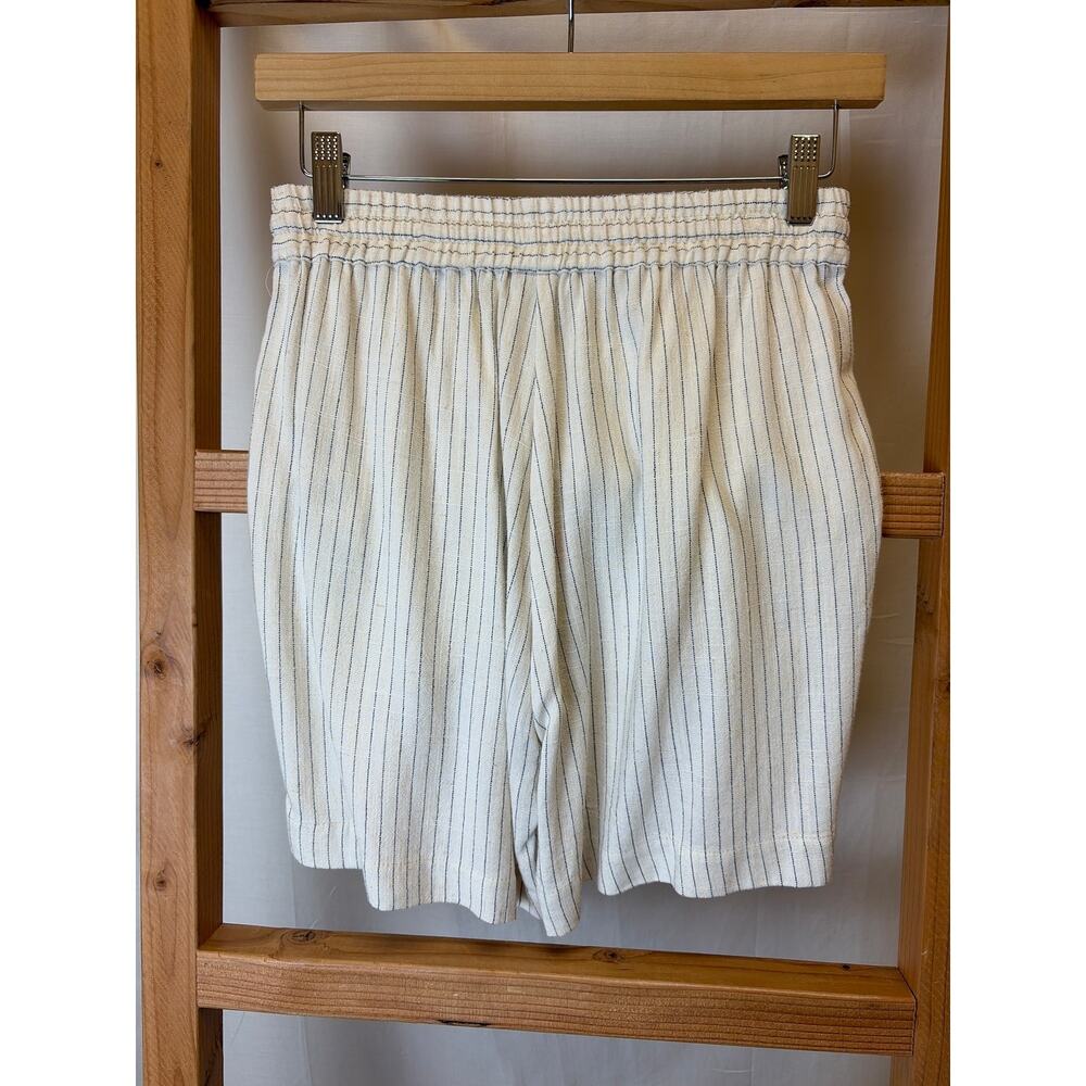 NWT Soya Concept Cream & Black Striped Shorts #0456 SZ XXL Linen Blend - Picture 2 of 5